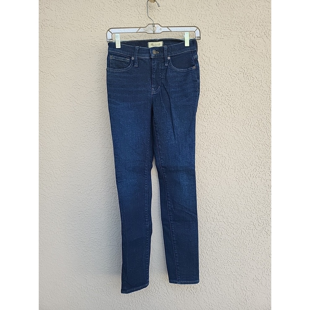 Madewell Woman's Mid Rise Dark Wash Denim Blue Jeans Size 24